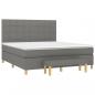 Preview: Boxspringbett mit Matratze Dunkelgrau 180x200 cm Stoff