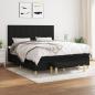 Preview: ARDEBO.de - Boxspringbett mit Matratze Schwarz 180x200 cm Stoff