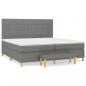 Preview: Boxspringbett mit Matratze Dunkelgrau 200x200 cm Stoff