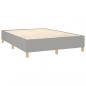 Preview: Boxspringbett mit Matratze Hellgrau 140x190 cm Stoff