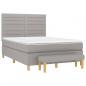 Preview: Boxspringbett mit Matratze Hellgrau 140x200 cm Stoff