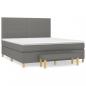 Preview: Boxspringbett mit Matratze Dunkelgrau 180x200 cm Stoff