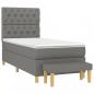 Preview: Boxspringbett mit Matratze Dunkelgrau 80x200 cm Stoff