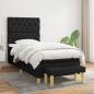 Preview: ARDEBO.de - Boxspringbett mit Matratze Schwarz 80x200 cm Stoff