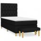 Preview: Boxspringbett mit Matratze Schwarz 80x200 cm Stoff