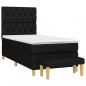 Preview: Boxspringbett mit Matratze Schwarz 80x200 cm Stoff