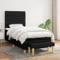 Preview: ARDEBO.de - Boxspringbett mit Matratze Schwarz 90x190 cm Stoff