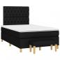 Preview: Boxspringbett mit Matratze Schwarz 120x200 cm Stoff