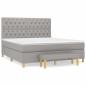 Preview: Boxspringbett mit Matratze Hellgrau 160x200 cm Stoff