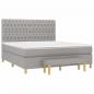 Preview: Boxspringbett mit Matratze Hellgrau 180x200 cm Stoff