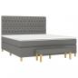 Preview: Boxspringbett mit Matratze Dunkelgrau 180x200 cm Stoff