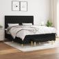 Preview: ARDEBO.de - Boxspringbett mit Matratze Schwarz 180x200 cm Stoff