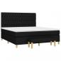 Preview: Boxspringbett mit Matratze Schwarz 180x200 cm Stoff