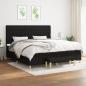 Preview: ARDEBO.de - Boxspringbett mit Matratze Schwarz 200x200 cm Stoff