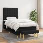 Preview: ARDEBO.de - Boxspringbett mit Matratze Schwarz 90x190 cm Stoff