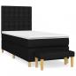 Preview: Boxspringbett mit Matratze Schwarz 90x190 cm Stoff