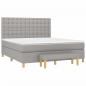 Preview: Boxspringbett mit Matratze Hellgrau 180x200 cm Stoff