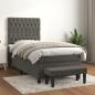 Preview: ARDEBO.de - Boxspringbett mit Matratze Dunkelgrau 80x200 cm Samt