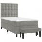 Preview: Boxspringbett mit Matratze Hellgrau 80x200 cm Samt