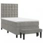 Preview: Boxspringbett mit Matratze Hellgrau 100x200 cm Samt