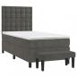 Preview: Boxspringbett mit Matratze Dunkelgrau 100x200 cm Samt