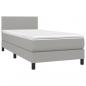 Preview: Boxspringbett mit Matratze Hellgrau 80x200 cm Stoff