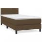 Preview: Boxspringbett mit Matratze Dunkelbraun 90x200 cm Stoff