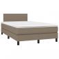 Preview: Boxspringbett mit Matratze Taupe 120x200 cm Stoff