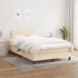 Preview: ARDEBO.de - Boxspringbett mit Matratze Creme 120x200 cm Stoff