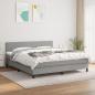 Preview: ARDEBO.de - Boxspringbett mit Matratze Hellgrau 160x200 cm Stoff