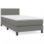 Preview: Boxspringbett mit Matratze Dunkelgrau 80x200 cm Stoff