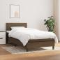 Preview: ARDEBO.de - Boxspringbett mit Matratze Dunkelbraun 80x200 cm Stoff