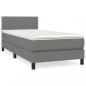 Preview: Boxspringbett mit Matratze Dunkelgrau 90x190 cm Stoff