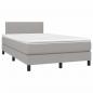 Preview: Boxspringbett mit Matratze Hellgrau 120x200 cm Stoff