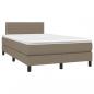 Preview: Boxspringbett mit Matratze Taupe 120x200 cm Stoff