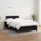 Preview: ARDEBO.de - Boxspringbett mit Matratze Schwarz 120x200 cm Stoff