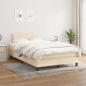 Preview: ARDEBO.de - Boxspringbett mit Matratze Creme 120x200 cm Stoff