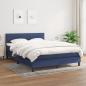 Preview: ARDEBO.de - Boxspringbett mit Matratze Blau 140x200 cm Stoff