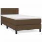 Preview: Boxspringbett mit Matratze Dunkelbraun 90x190 cm Stoff