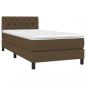 Preview: Boxspringbett mit Matratze Dunkelbraun 80x200 cm Stoff