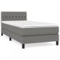 Preview: Boxspringbett mit Matratze Dunkelgrau 90x190 cm Stoff