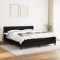 Preview: ARDEBO.de - Boxspringbett mit Matratze Schwarz 160x200 cm Stoff