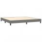 Preview: Boxspringbett mit Matratze Dunkelgrau 200x200 cm Stoff