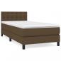 Preview: Boxspringbett mit Matratze Dunkelbraun 90x200 cm Stoff