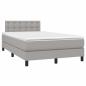 Preview: Boxspringbett mit Matratze Hellgrau 120x200 cm Stoff