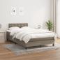 Preview: ARDEBO.de - Boxspringbett mit Matratze Taupe 120x200 cm Stoff