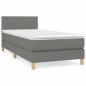 Preview: Boxspringbett mit Matratze Dunkelgrau 80x200 cm Stoff