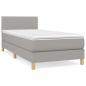 Preview: Boxspringbett mit Matratze Hellgrau 90x200 cm Stoff