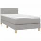 Preview: Boxspringbett mit Matratze Hellgrau 90x200 cm Stoff