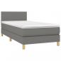 Preview: Boxspringbett mit Matratze Dunkelgrau 90x200 cm Stoff